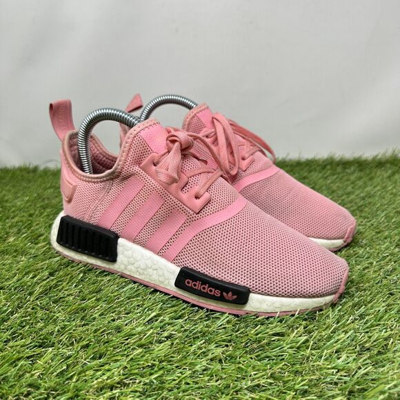 Adidas NMD R1 Girls Size 4Y Pink Black Athletic Running Shoes Sneakers B42086 - Picture 7 of 13